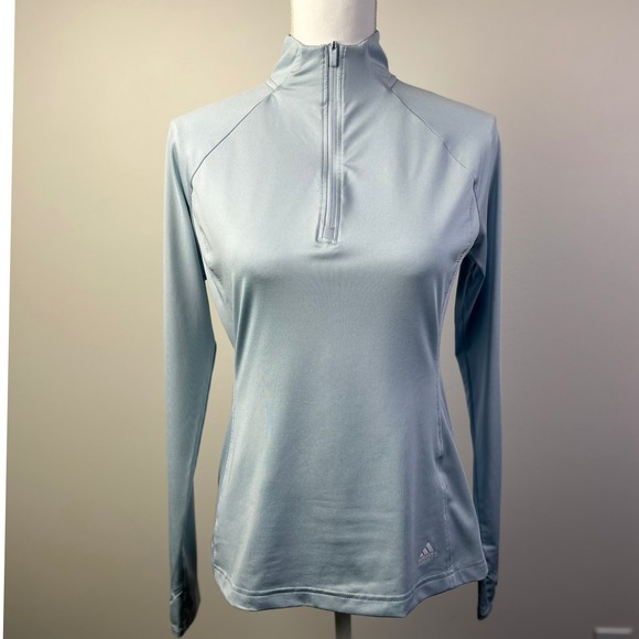 Adidas‎ Golf Pullover Top Athletic Minimalist  Activewear Half Zip Long Sleeve S - Picture 1 of 5